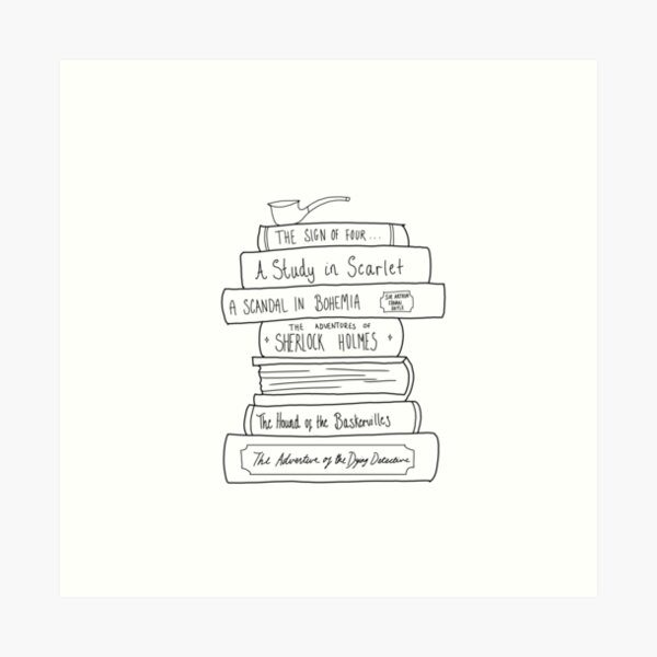 Item preview, Sherlock Holmes book stack designed and sold by bookloversclub.