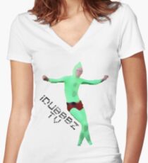 iDubbbzTV Tingle Women's Fitted V-Neck T-Shirt
