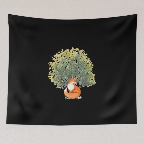 Item preview, Watercolor Fox and tree designed and sold by Kadouh.