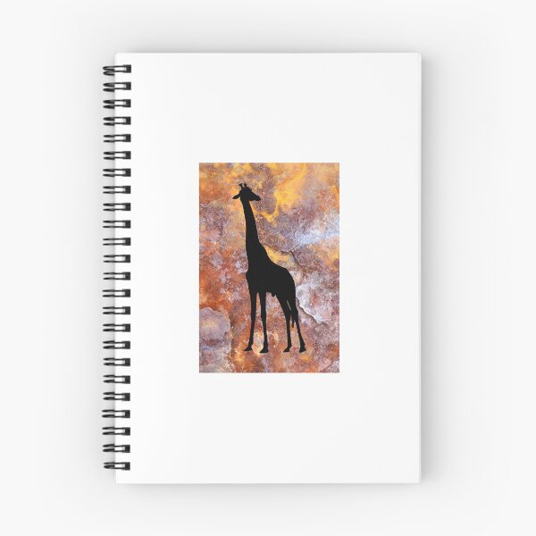 Item preview, African Giraffe Print on Rust Background designed and sold by AfricanDreams.