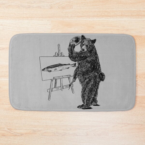 Item preview, Bear Painting Fish Drawing designed and sold by Greydn.