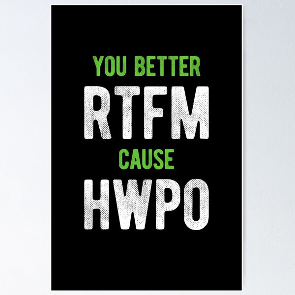 Item preview, rtfm, read the f... manual, hard work pays off designed and sold by hummyteez.