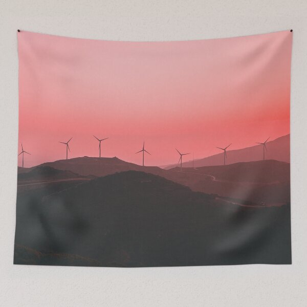 Item preview, Tarifa paisaje del parque eólico al atardecer designed and sold by ArnitaArnita.
