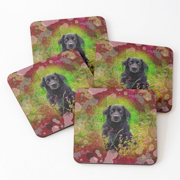 Item preview, Black Beautiful Dog Digital Portrait designed and sold by PurpleBluesPets.