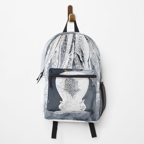Item preview, Mixed media ink painting in indigo, midnight blue, and gray tones designed and sold by SilverSpiral.