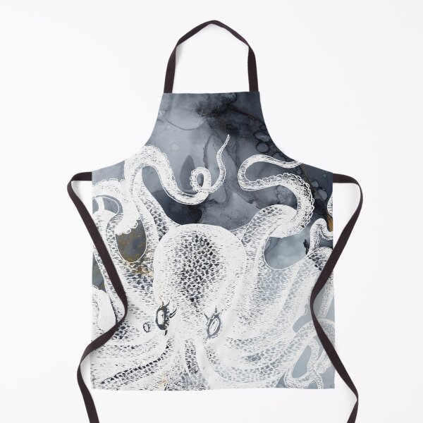 Item preview, Indigo, midnight blue, and gray ink mixed media painting designed and sold by SilverSpiral.