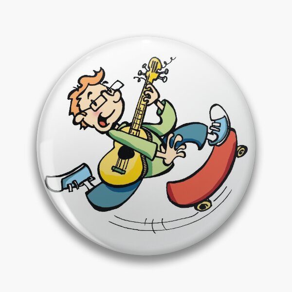 Artikelvorschau, Der Junge skatet beim Gitarrenspiel lustig entworfen und verkauft von iTrending.