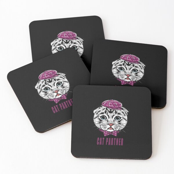 Item preview, cat partner wearing british hat designed and sold by Ssilky.