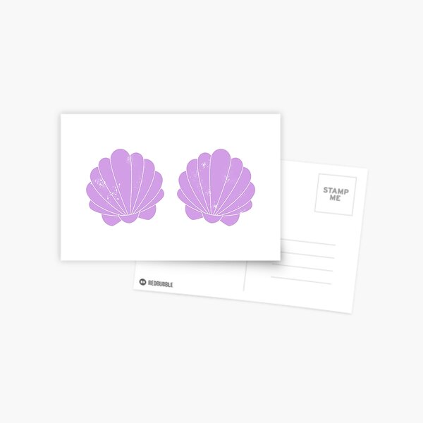 Purple Mermaid Shells Postcard for Sale by khatii