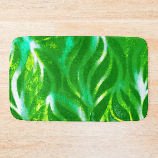 Item preview, Leaf patterns of deep dark green with yellow hints. designed and sold by calmingchaos.