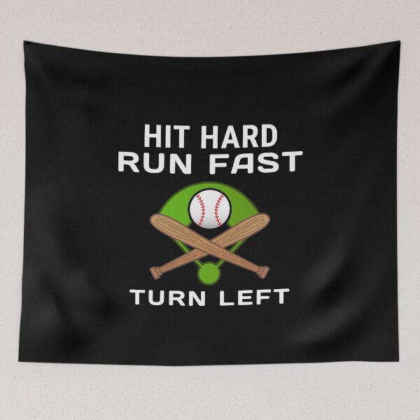 Item preview, Hit Hard Run Fast Turn Left designed and sold by SHOPBLOB.