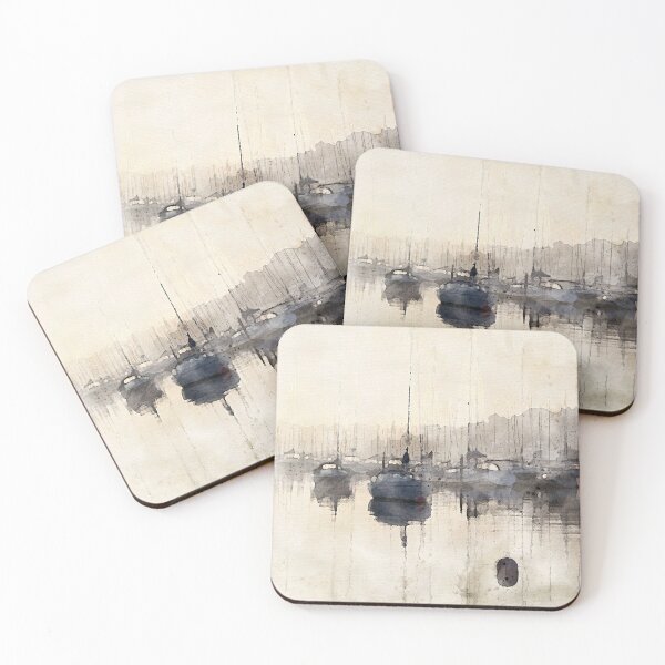 Item preview, Yachts moored on the River designed and sold by wazoosi.