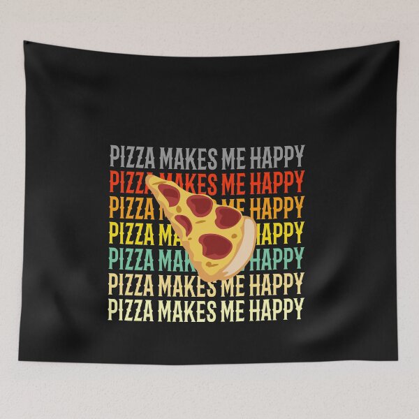 Item preview, Pizza makes me happy - funny merchandise for pizza lovers  designed and sold by ViVedX.
