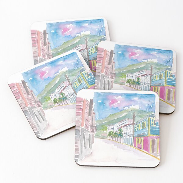 Item preview, Road Town Tortola British Virgin Island Street Scene designed and sold by artshop77.