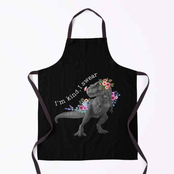 Item preview, I'm kind, I swear - Funny floral dinosaur designed and sold by windcolors.
