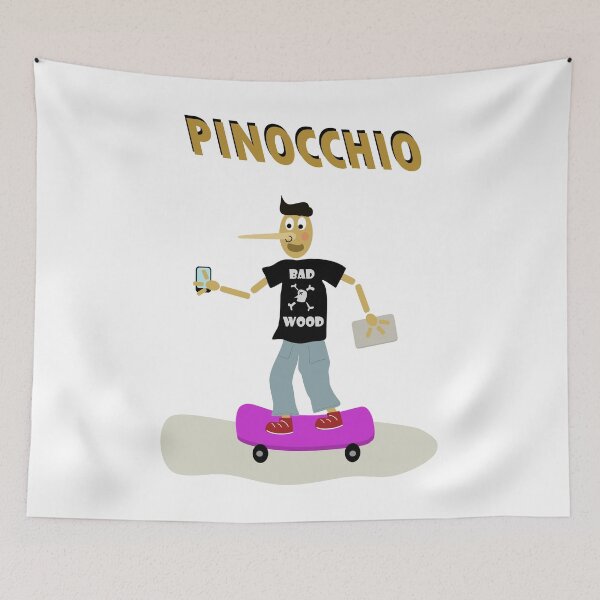 Item preview, Pinocchio teenager with skateboard designed and sold by Logan81.
