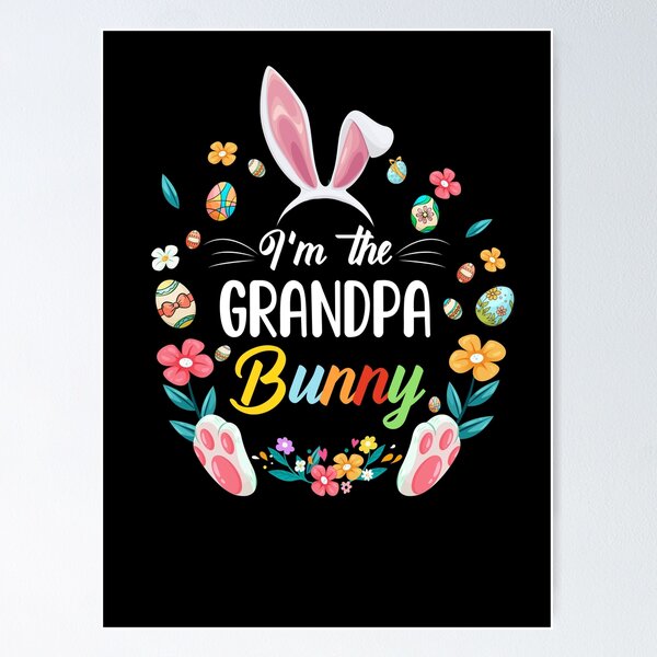 Aperçu de l'œuvre I'm The Grandpa Bunny Matching Family Easter Party créée et vendue par cadieuxart.