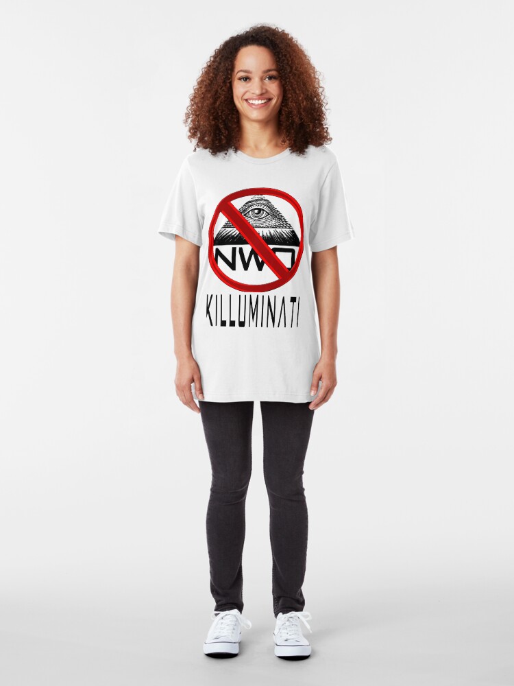 Alternate view of Killuminati - Anti Illuminati / New World Order Slim Fit T-Shirt