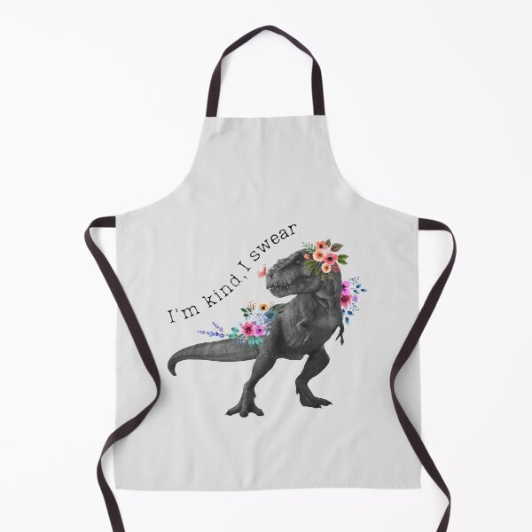 Item preview, I'm kind, I swear - Funny floral dinosaur designed and sold by windcolors.