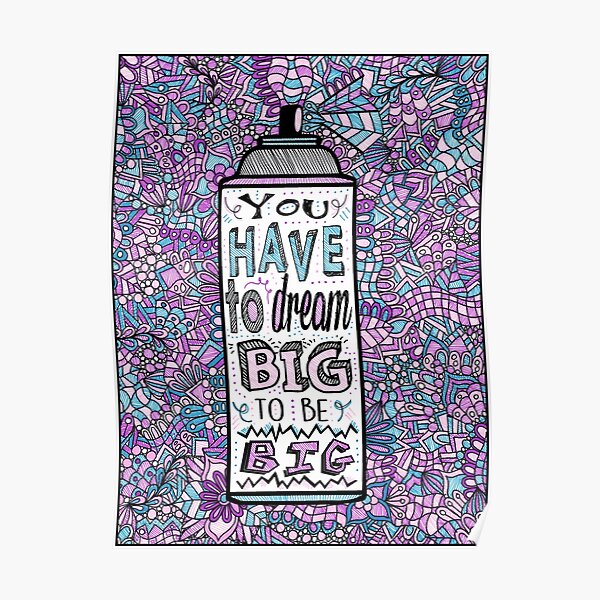 Hairspray Dream Zentangle Poster By Justinefisher Redbubble