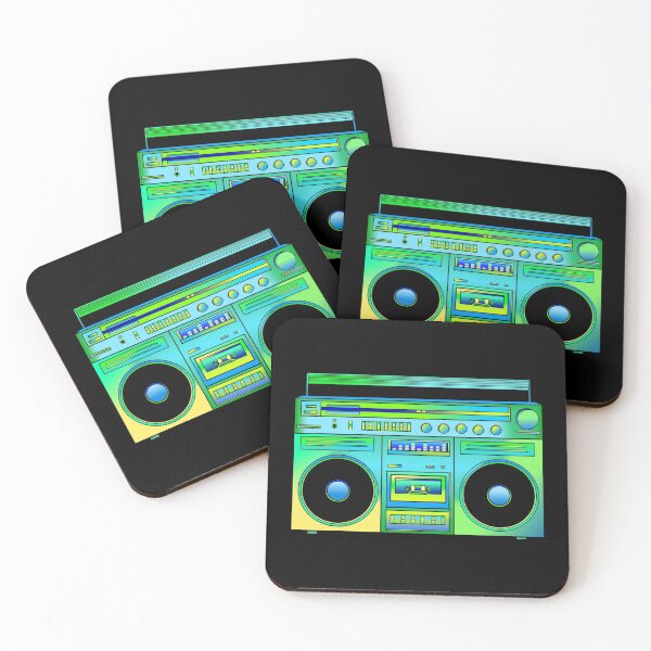Item preview, Green and Gold Eighties Boombox  designed and sold by Deborah Camp.