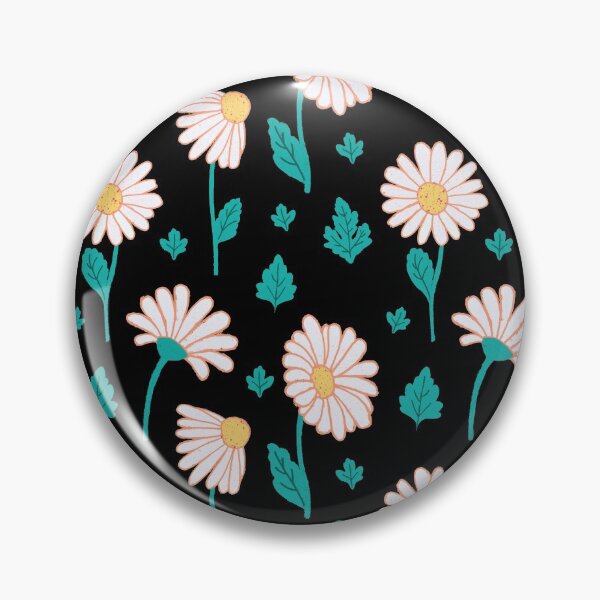 Item preview, Chamomile Seamless Repeat Pattern with Black Background designed and sold by suwarnaadi.