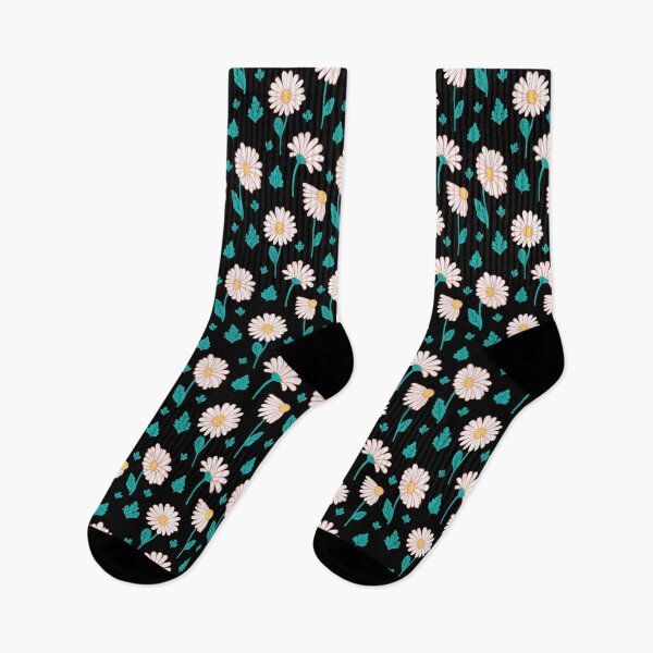 Item preview, Chamomile Seamless Repeat Pattern with Black Background designed and sold by suwarnaadi.