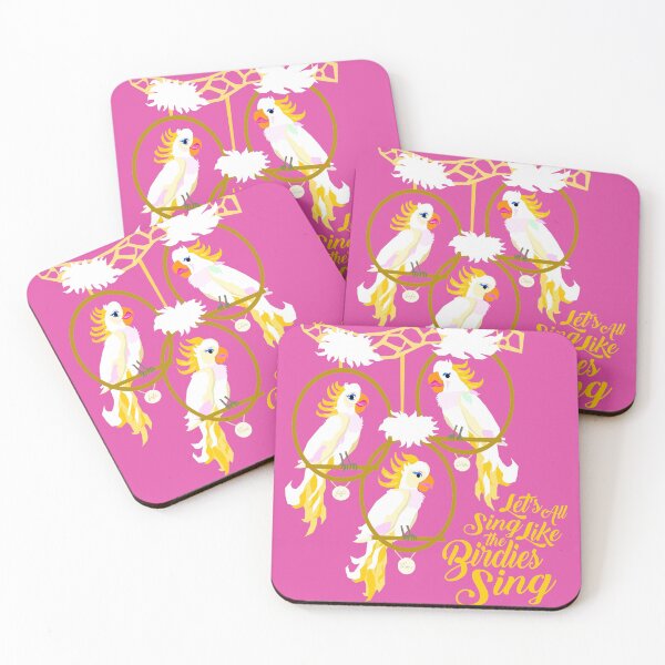 Item preview, Tiki Room Birdies Sing in Pink designed and sold by RadicalRad.