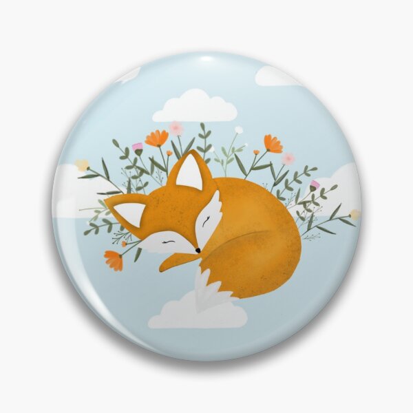 Item preview, floral fox designed and sold by Vibe Cave.