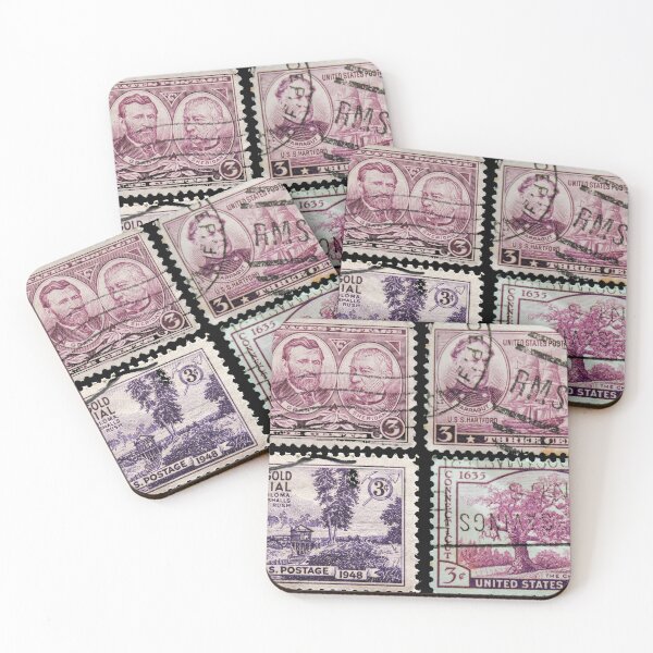 Item preview, Four vintage US postage stamps from the 1930's and 1940's  designed and sold by Photopat.