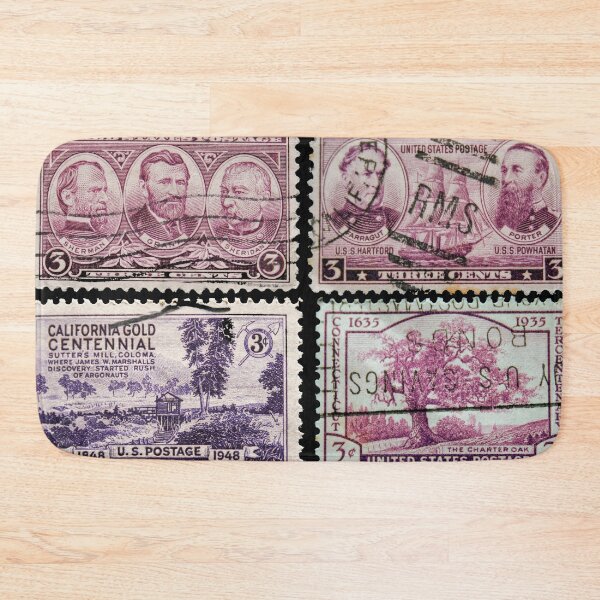 Item preview, Four vintage US postage stamps from the 1930's and 1940's designed and sold by Photopat.