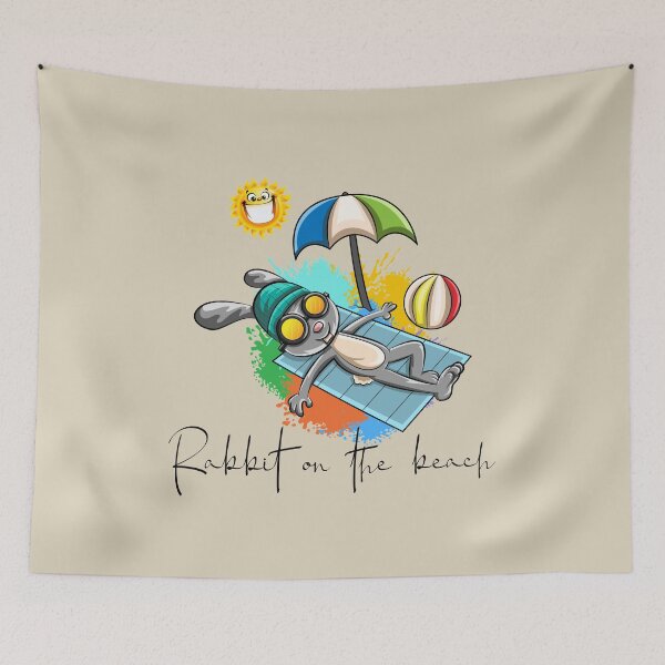Item preview, RABBIT ON THE BEACH designed and sold by DA-BRAND-DESIGN.