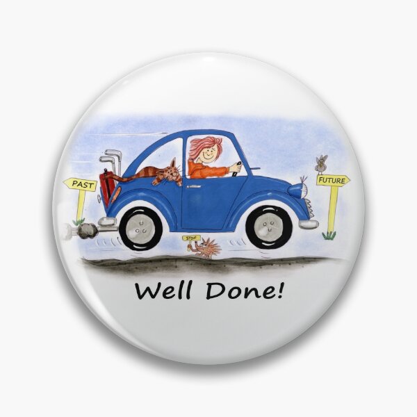 Item preview, Passed driving test, showing happy female as she has just passed her driving test. designed and sold by Michael Mills.