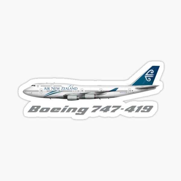 "Air New Zealand 747419 Clasic Livery" Sticker for Sale by Number3art