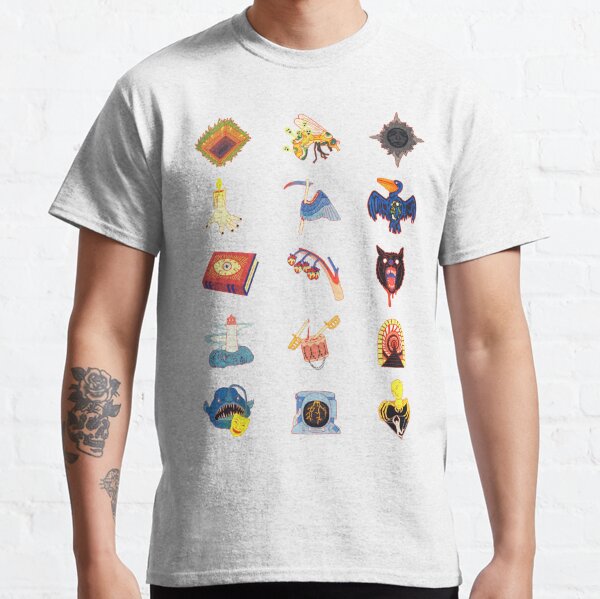 15 icônes de risographe de craintes T-shirt classique