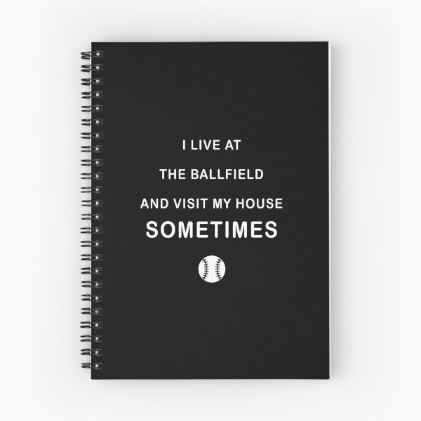 Item preview, I live at the ballfield and visit my house sometimes T-Shirt, funny baseball shirt, baseball tee, ballfield shirt, match day baseball designed and sold by midodesign20.