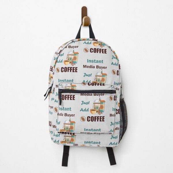 Item preview, Instant Media Buyer just add to me coffee, dark text , funny coffee lovers Media Buyer  job , humor, joke, meme designed and sold by SGS-.