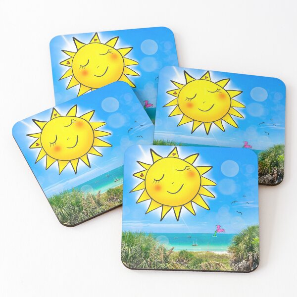 Item preview, Sunny McSun Face on the beach designed and sold by ruzzell-m.