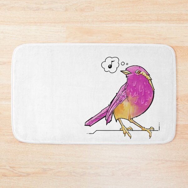 Item preview, chubby bird, pink and yellow song bird designed and sold by weilertsen.