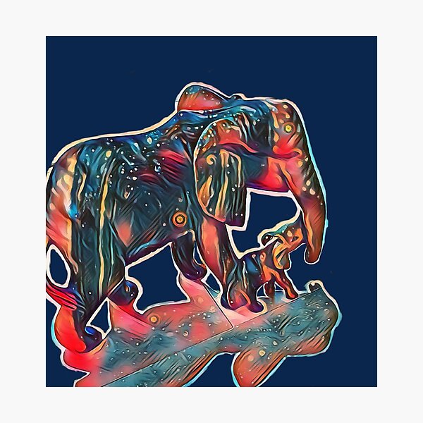 Art Mural Sur Le Theme Maman Et B C3 b C3 C3 l C3 phant Redbubble