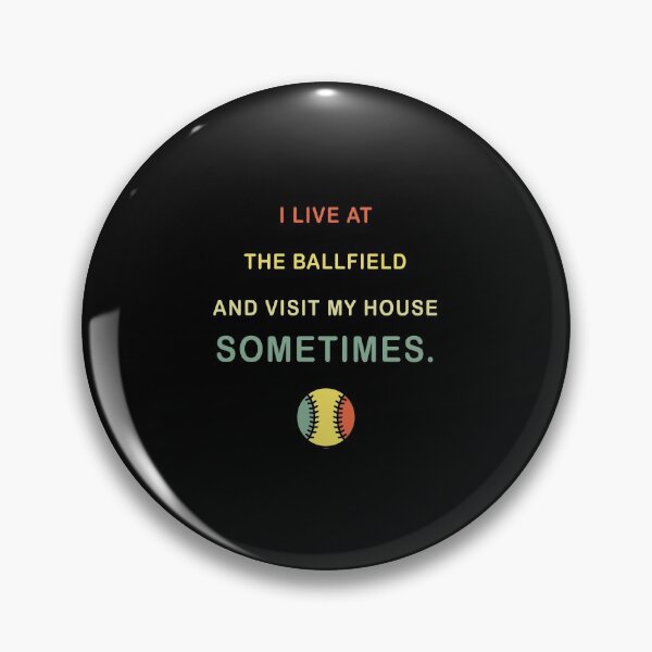 Item preview, I live at the ballfield and visit my house sometimes T-Shirt, funny baseball shirt, baseball tee, ballfield shirt, match day baseball designed and sold by midodesign20.