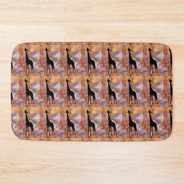 Item preview, African Giraffe Print on Rust Background designed and sold by AfricanDreams.