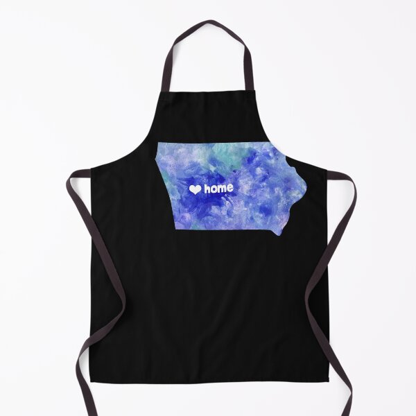 Item preview, Iowa state home USA Map watercolor blue watercolour designed and sold by WatercolorFun.