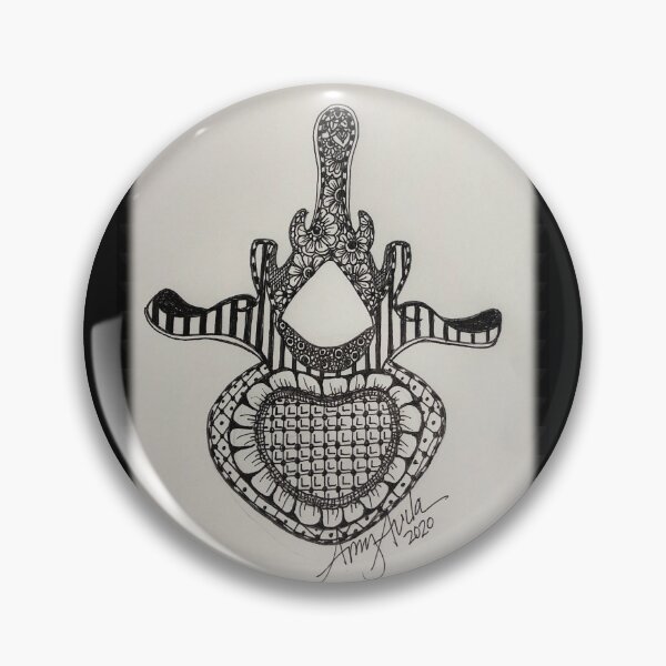 Item preview, Zentangle vertebrae designed and sold by Amy Avila.