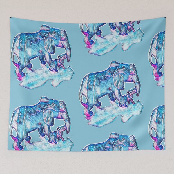 Item preview, cute mummy and baby elephant  designed and sold by Stephanie Akerman.