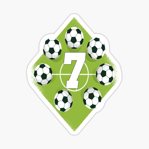 7th birthday boy soccer 7 years old Sticker