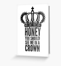In A Crown Greeting Card