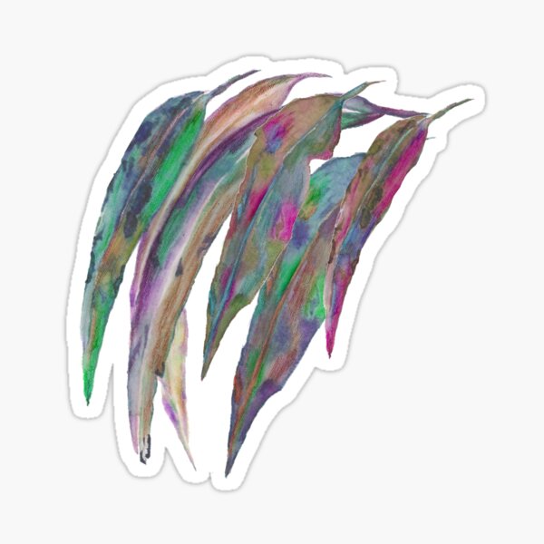 Abstract gum leaves Sticker