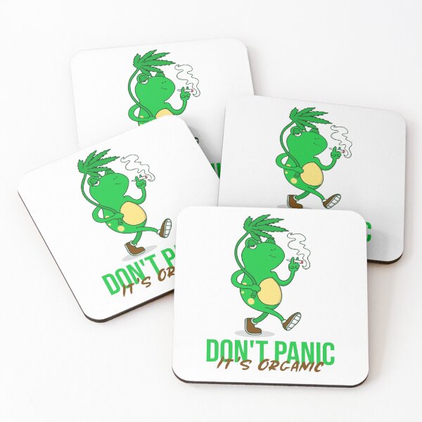 Item preview, Don't Panic Its Organic - A Frog Smokes Weed designed and sold by Desandu.