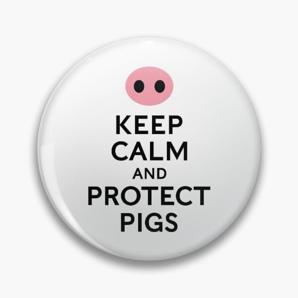 Item preview, Keep Calm And Protect The Pigs Funny and Inspirational Pig Lover Saying designed and sold by Scratches Tees.